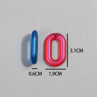 AB Colorful 15pcs Anillos Ovalados De Acrílico 30mm Para Crear Joyas DIY Pulseras Collares Cadenas De Gafas Accesorios - details 0
