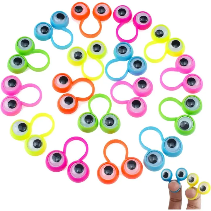 Juego de 100 piezas de juguetes de marionetas para Detos de ojos, marionetas de Dedo with Globe ocular Wave - 1