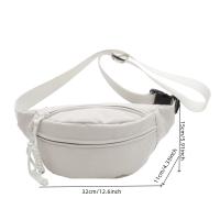 Bolsa De Cintura Para Mujer Nueva En Lona Estilo Coreano Portátil Con Cierre De Cremallera Bolsa De Hombro Y Pecho Deportiva Casual Unisex - details 18