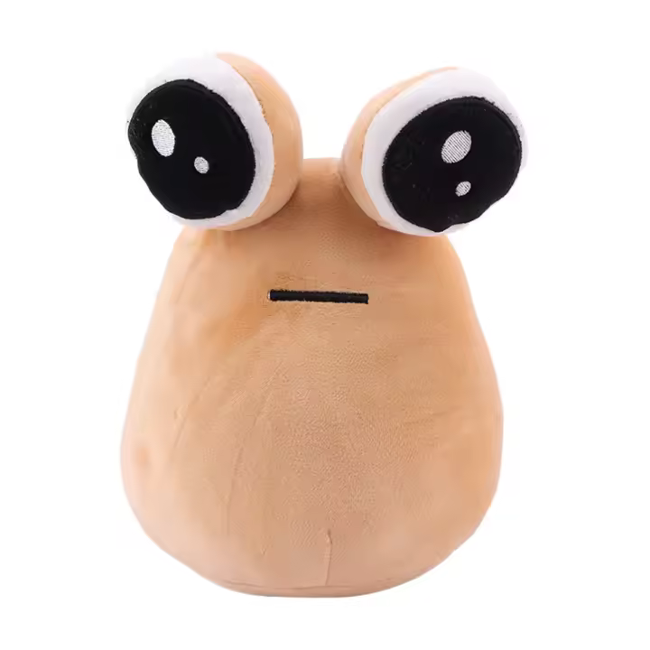 Muñeco De Peluche Grande 25cm Mr Y Mrs Pou Ojos Grandes Juguete De Peluche Para Niños Regalo De Cumpleaños Animal De Peluche De La Película - 1