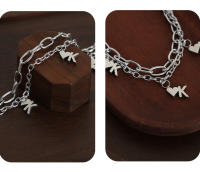 Encanto Nueva pulsera de dijes de acero inoxidable, joyería DIY para mujer, pulsera de mariposa para mujer,cadena de eslabones cubanos, joyería ostentosa, regalo - details 5