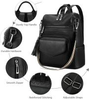 Mochila de cuero antirobo para Mujer, Diseño de moda, mochila de viaje, Bolso de hombre con Correa de muñeca. - details 1