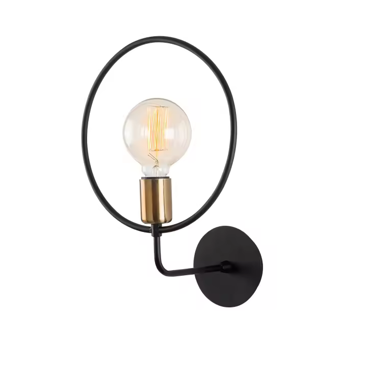 Aplique de pared WELLHOME, Estructura de metal Color Negro - 1