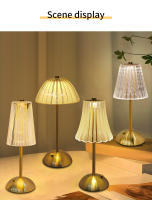Lámpara De Mesa LED Cristal Dimmer Recargable Luz Nocturna Para Lectura Cama Dormitorio Decoración Retro Hotel Bar - details 10