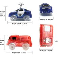 Coche Mini Magia Luz Destellante Inercia Juguete Electrónico Para Niños Y Niñas Modelo De Coche Para Rutas De Juguete - details 1