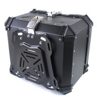 Accesorios De Moto: Alforja De Acero Inoxidable 45L/55L/65L Con Base De Liberación Rápida Y Placa De Fundición Para Equipaje De Motocicleta - details 2