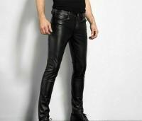Pantalones De Cuero Sintético Para Hombre Estilo Rock Primavera Moda Slim Fit Pantalones De Motociclista Ajustados Al Cuerpo - details 2
