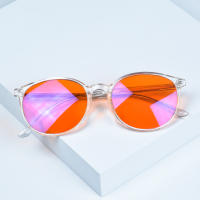 Gafas Rojas Para Mejorar El Sueño Gafas Bloqueadoras De Luz Azul Para Mujer Lentes Naranja Material Polímero Acero Inoxidable - details 21