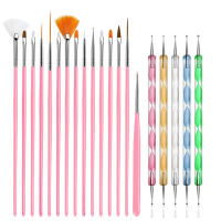 YIKOOLIN Kit De Pinceles Para Uñas 20pcs Set De Pintura De Uñas Con Lápiz De Esmalte Gel UV Y Diseño De Uñas Acrílicas Herramientas DIY Para Estética De Uñas - details 9