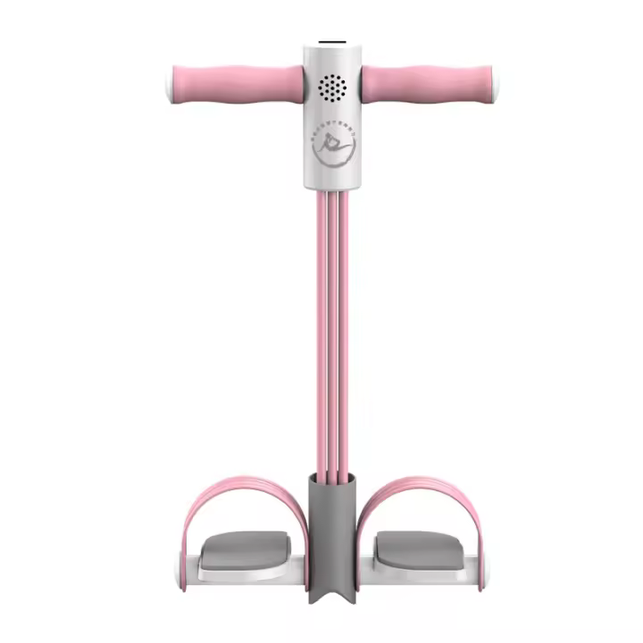 6 Tubos Pedal Puller Portátil Con Cuerda De Resistencia Para Entrenamiento De Músculos Abdominales Braza Espalda Y Pierna Con Pantalla LED Y Contador De Voz Inteligente Para Gimnasio Doméstico - 1