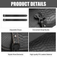 Bolsa De Sillín De Motocicleta De Cuero PU Con Patrón De Cocodrilo Bolsa De Equipaje Para Harley Sportster Chopper Bobber Cruiser - details 2