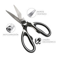 LA MOUSTACHE Tijeras de cocina  Acero Inoxidable con Funda Protectora - details 2