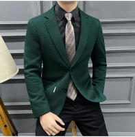 Chaqueta De Patoleta Verde Rayada Para Hombre Alta Calidad Moda Senior Primavera Otoño Casual Elegante Para Negocios - details 12