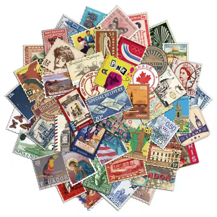 10/20/50 PCS Estampillas De Posta Vintage Con Marca Desc Viajes Para Scrapbooking Y Diarismo Pegatinas DIY De Papel - 1