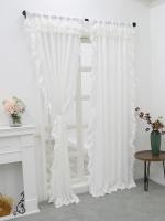 Cortinas De Veludo Blanco Suave Doble Para Decoración De Sala De Estar Y Dormitorio Ventanas Translúcidas Para Bodas Y Reuniones - details 1