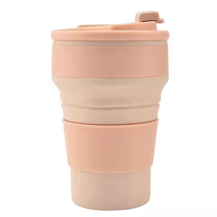 Bote De Viaje Plegable De Silicona Reutilizable 500ml Copa Plegable Para Acampar Al Aire Libre Recursos Naturales Ecológicos - 1