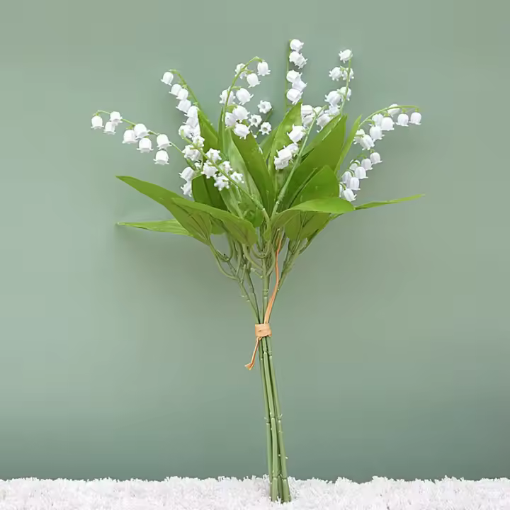  Flores Artificiales Blancas En Forma De Letra Bellflower Para Decoración De Hogar Boda Fiesta Casamiento Hechas a Mano Plantas Falsas Para Decoración De Pared - 1