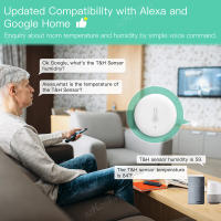 Sensor De Temperatura Y Humedad ZigBee Tuya Para El Hogar Inteligente Compatible Con Alexa Google Smart Life ZigBee2mqtt Monitor De Termostato Interior - details 4