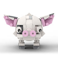 Bloques De Construcción BuildMOC 2 En 1 Moana Cerdo De Peluche Modelo 368 Piezas Juguete DIY De Personaje De Cartoon Para Niños Y Adultos Regalo De Cumpleaños - details 2