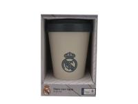 Real Madrid Vaso Para Llevar Crema Empolvado 400ml, Producto Oficial - details 1