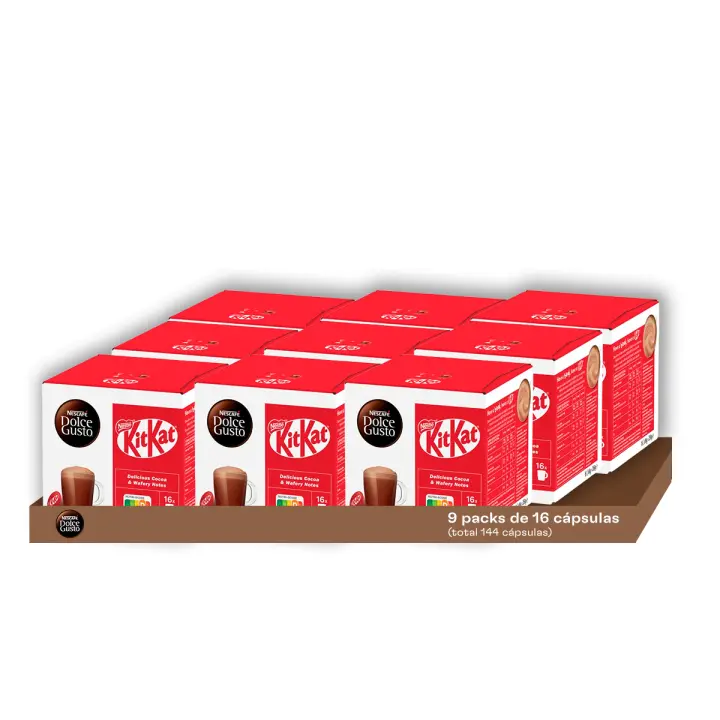 Dolce Gusto - Pack Especial KITKAT® Cacao Caliente (144 Unidades) | Disfruta del Delicioso Sabor del Chocolate Caliente Exclusivo de KITKAT® y NESCAFÉ®, un Momento Dulce y Confortante que Te Mereces - 1