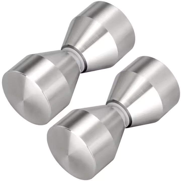 Juego de 2 pomos de acero inoxidable para puerta de ducha, manijas para puerta de vidrio, baño - 1