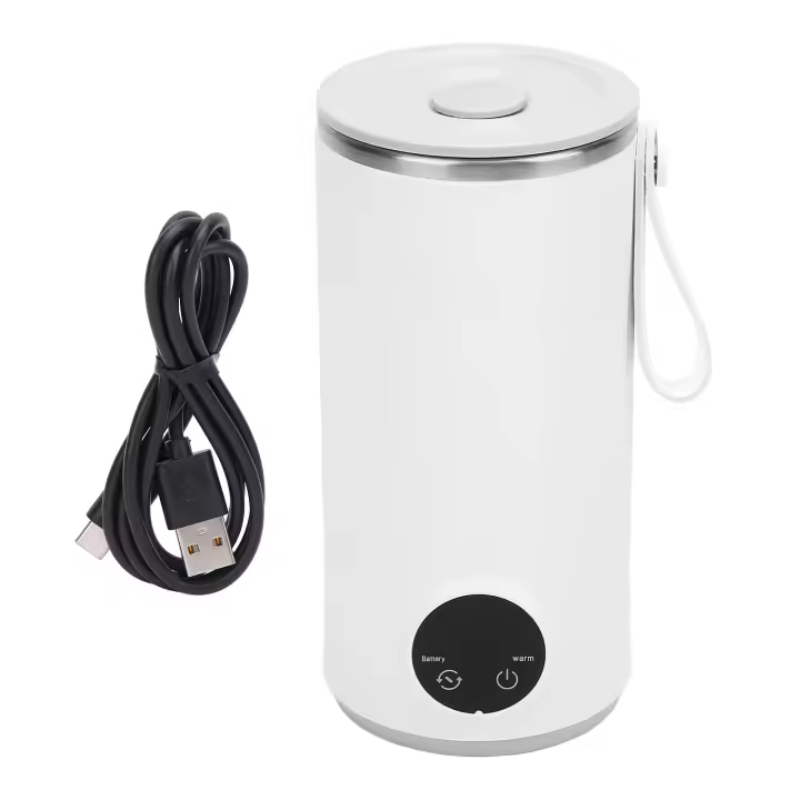 Hervidor De Agua Eléctrico Para Viajes 400ML Recargable 55°C Acero Inoxidable Sin Cable Para Leche Y Agua Caliente - 1