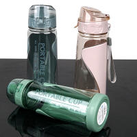 Botella Deportiva De Viaje 500ml Plástica Transparente Y Sellada Para Gimnasio Y Exteriores Botella De Bebida Portátil - details 0