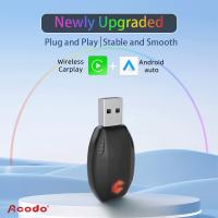 Acodo 2en1 Mini Caja Para Coche CarPlay Android Auto USB Tipo-C Conexión Bluetooth WiFi Plug&Play Dongle Inteligente Sin Cable - details 2