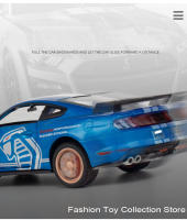 Modelo De Coche De Aleación Mustang Shelby GT500 1:24 Con Sonido Y Luz Vehículo De Retroceso Juguete De Decoración Para Niños - details 6