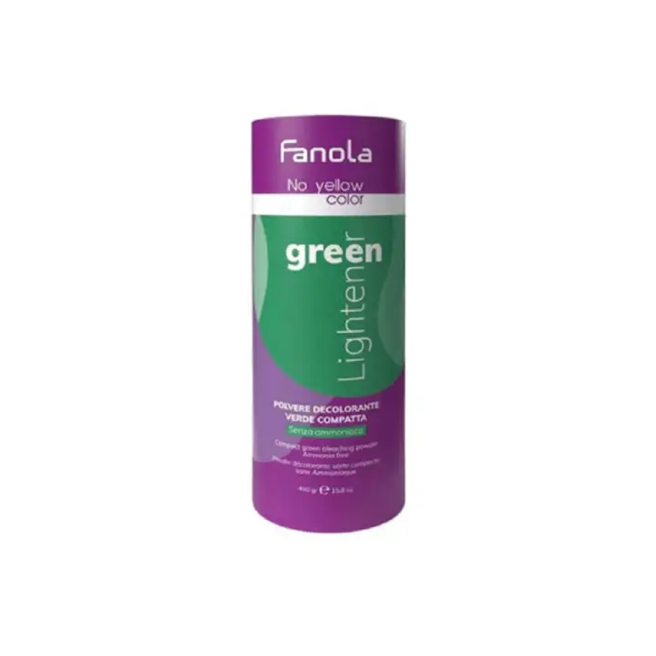 FANOLA POLVO DECOLORANTE VERDE COMPACTO SIN AMONIACO NO YELLOW 450GR - 1