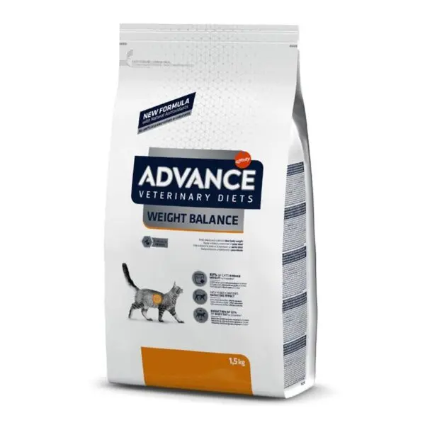 Advance Veterinary Diets Weight Balance para Gatos - Pienso light para gatos adultos con tendencia a la obesidad - 1