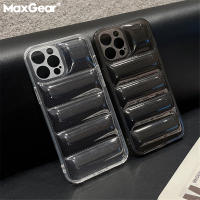 Funda Puffer Transparente Para iPhone Shockproof Antisuciedad Y Antideslizante Cubierta Suave Para Parejas Compatible Con Modelos 15 14 13 12 11 pro Max XR X XS 7 8 plus - details 0