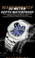 Reloj De Pulsera Masculino BINBOND 1885 Acero Inoxidable Resistente Al Agua Luminoso Calendario Moda Reloj De Cuarzo - details 8