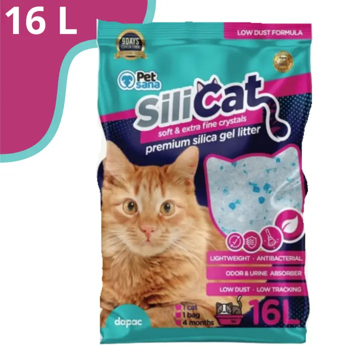 16 litros (7,5Kg) Arena de Sílice Silicat Grande Alta Capacidad de Absorción Cristales Blancos y Azules Control de los Malos Olores Gel Silica - Arena de Perlas Cristal - 1