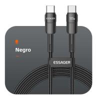 Cable USB C Essager 100W C a C Cargador Rápido Para Macbook Samsung Xiaomi Cable De Carga Tipo C Con Correa Para Teléfonos Móviles - details 14