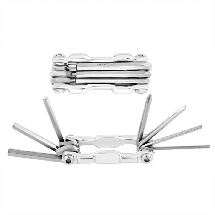 Kit De Herramientas De Reparación De Bicicleta Multifuncional Portátil 7 En 1 Láminas De Aleación De Acero Ajustable Allen Hexagonal Para Ciclismo Y Montañismo - 1