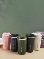Taza Térmica De Acero Inoxidable 380/510ml Para Viaje Y Oficina Termo Antigoteo Con Capacidad Grande Y Estilo De Negocios - details 0