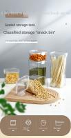 Jars Sellados Para Almacenamiento De Cocina Gran Capacidad Transparentes Antihumedad Juego De Jarra Para Cereal Café Granos - details 0