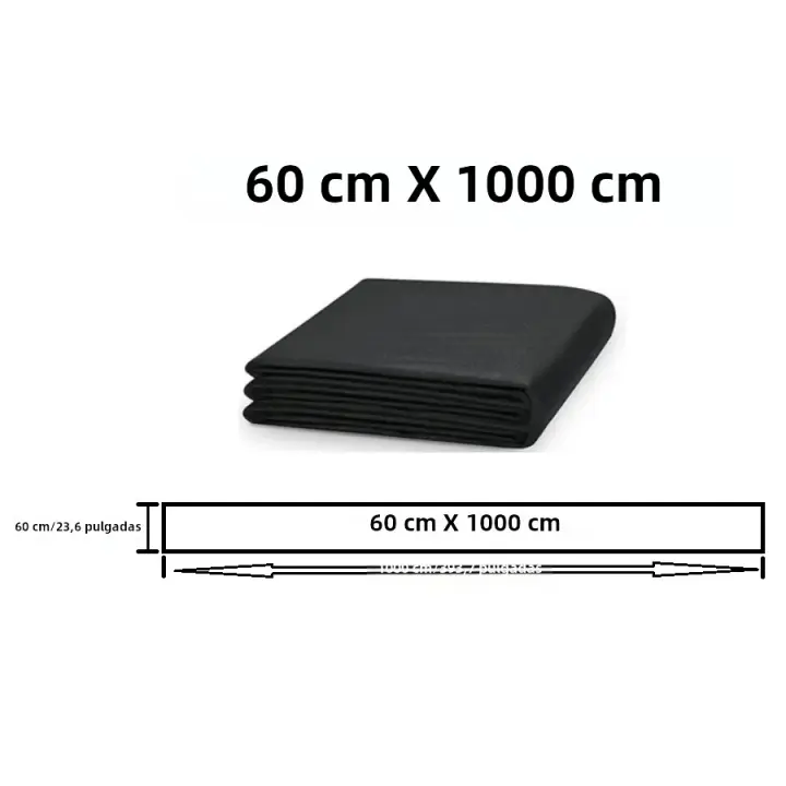 1pc Seda De Paisaje Negra De Gran Capacidad Barreira Antigrasie Permeable Al Agua Para Jardín De Villa Y Courtyard - 1