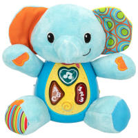 Winfun - Peluche luces y sonidos, juguete musical, interactivos, elefante, con luces de colores, sonidos, voz en español, educativo, sensorial, primera infancia, a partir de 3 meses - details 0