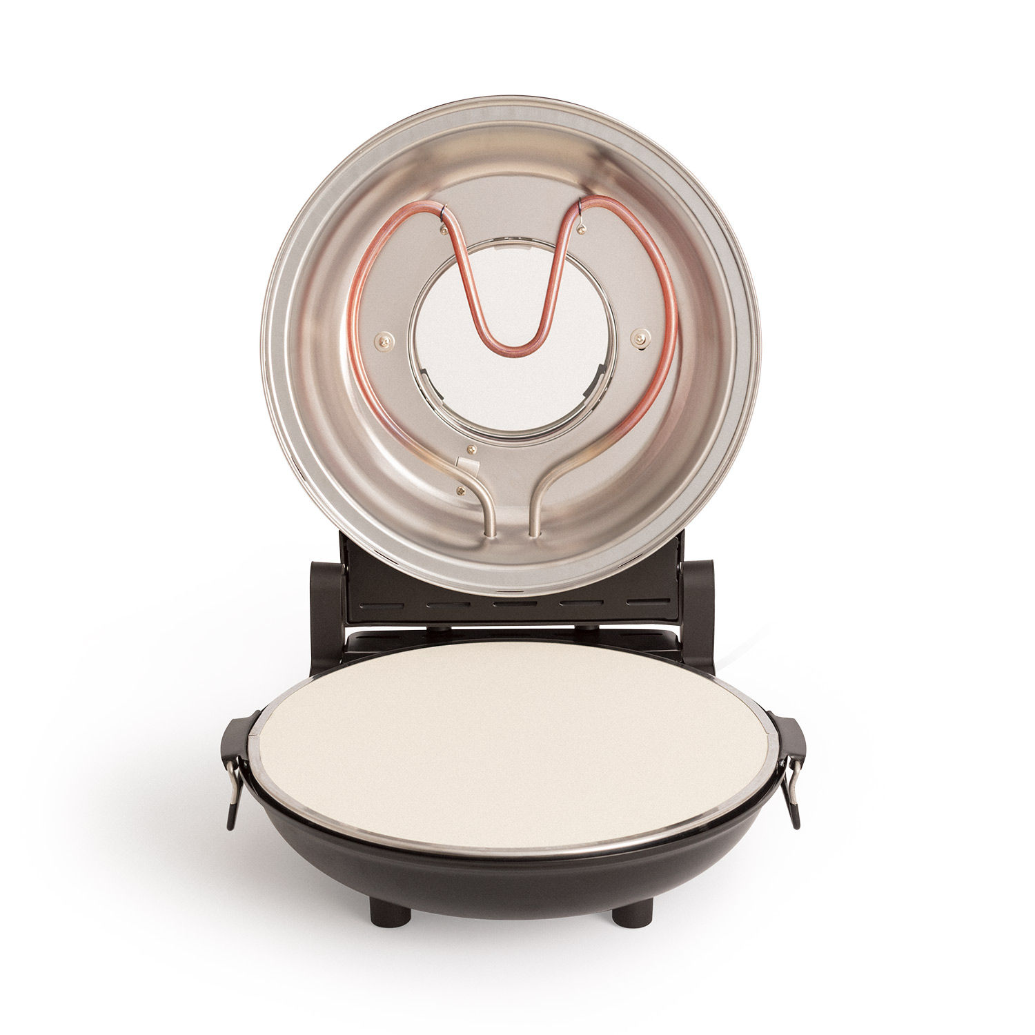CREATE- Horno Eléctrico de Pizzas a la Piedra, antiadherente, 31 cm diametro, 2 resistencias, 350ºC - PIZZA MAKER