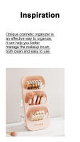 Caja De Almacenamiento Para Maquillaje UFORU Con Inserto Inclinado Para Escritorio Estilo Coreano Ecológico Cuidado De La Piel Lápiz De Cejas Labial Cepillo De Maquillaje Y Tubo - details 1