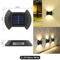 Lámpara De Pared Solar LED Impermeable Para Iluminación Exterior Decoración De Jardín Luz Cálida Luz De Lavadora De Pared - details 10