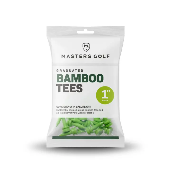 MASTER- Tees Graduados de Bambú - Bolsa de 1 Pulgada - (25 unidades) Color Lima - 1