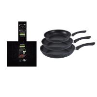 Sartén De Mármol Anti-Adherente. Set De 3 Piezas. Compatible Con Placa Eléctrica, Inducción Cerámica Y Gas. Tamaños 20-24-28 CM. - details 0