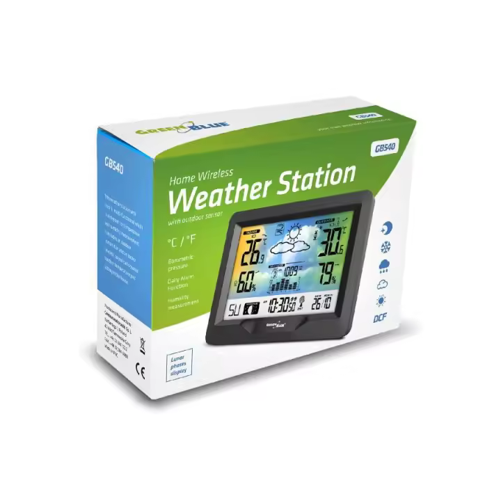 Greenblue 60133 Negro Estación Meteorológica con Previsión Gráfica y Medición de Presión - 1