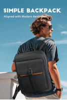 Mochila HcanKcan Para Hombre Negocios 15.6” Impermeable Casual Exterior Múltiples Bolsillos Trabajo Oficina Escuela - details 0