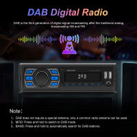 Podofo Radio De Coche In-Dash 1DIN MP3 Con DAB Y Soporte Bluetooth Reproductor De Música Estéreo 12V Carga Type-C - details 1