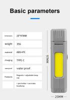 Luz De Cabeza Super Brillante COB Con Clip Para Gorra 800mAh Recargable Para Camping Senderismo Pesca Al Aire Libre Portátil - details 13